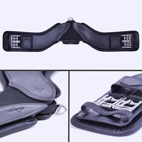 Total Saddle Fit - StretchTec Shoulder Relief Girth (Black, 26 w/Black Leather Liner)