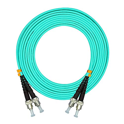 Image of 100 Meters 328ft ST to ST Duplex 50 /125 10G OM3 Multi-Mode Fiber Optic Cable Jumper Optical Patch Cord ST-ST