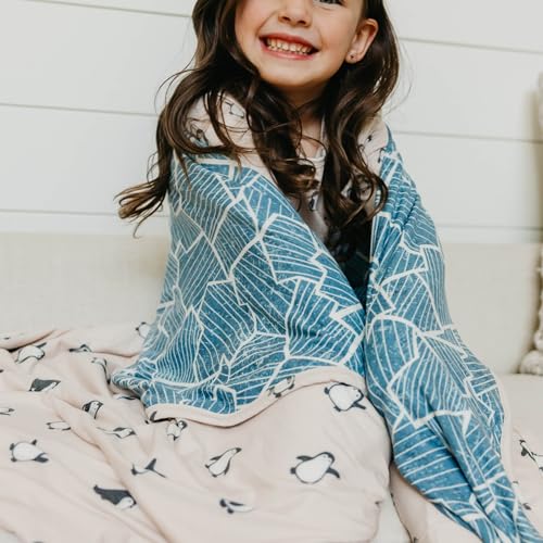 Image of Copper Pearl Jumbo 3-Layer Baby Blanket: Soft Baby Quilts for Boys and Girls | Breathable, Cozy, Toddler Blanket | Baby Quilt for Newborns | 46x46 Premium Polyester /Rayon | Penguins