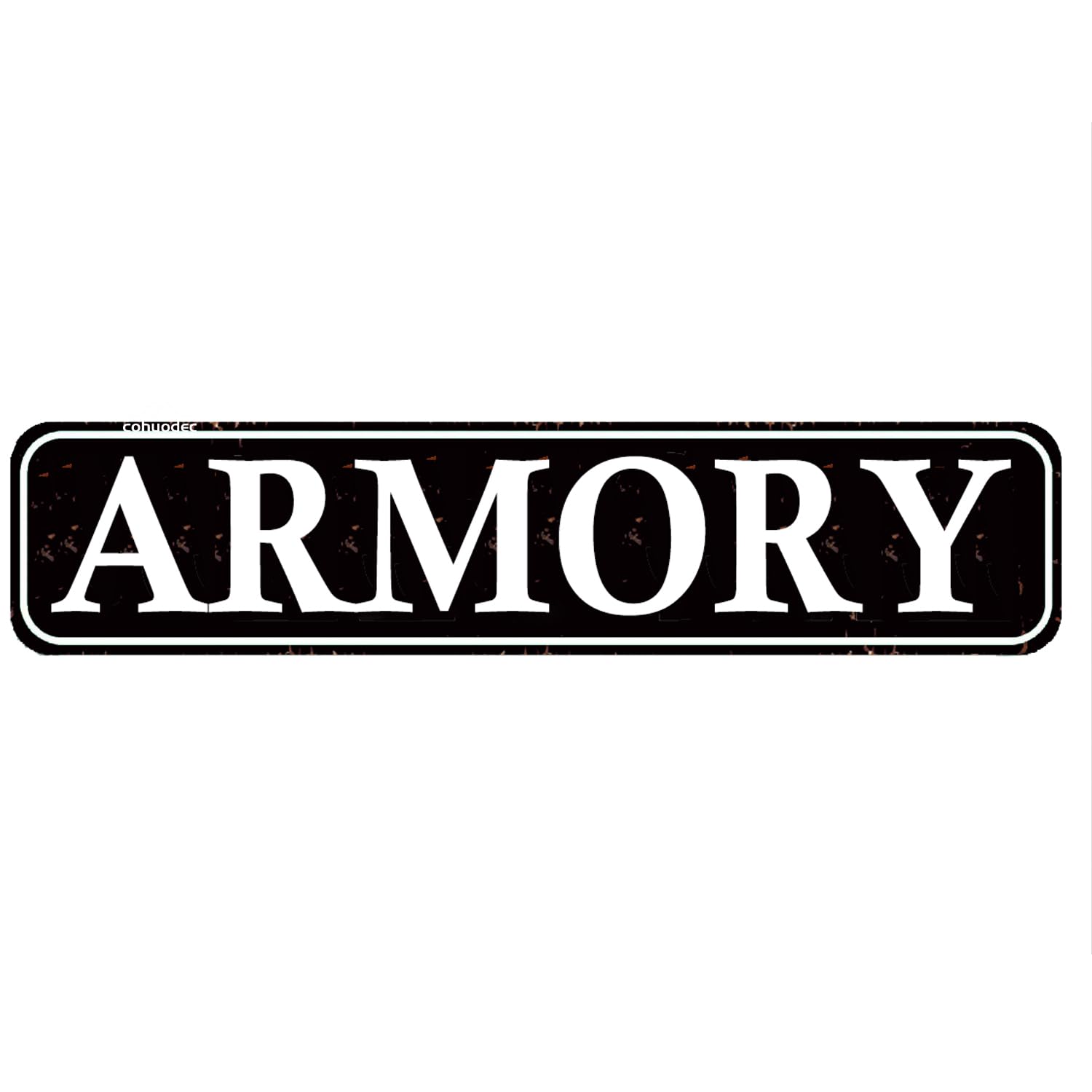 Armory Decor Rustic Street Metal Sign for Home Patio Garden Bar Farm House Garage Wall Decor Black Tin Signs 4x16 Inch