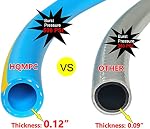 HQMPC Hose Garden Hose 5/8 in. x 30 ft., Water Hose Heavy Duty Durable Material Water Hose with Solid Fittings (Blue) …