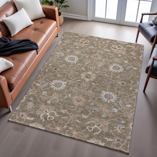Tapete Addison Rugs Mayfield 9' x 12' marrón lavable miniatura 6