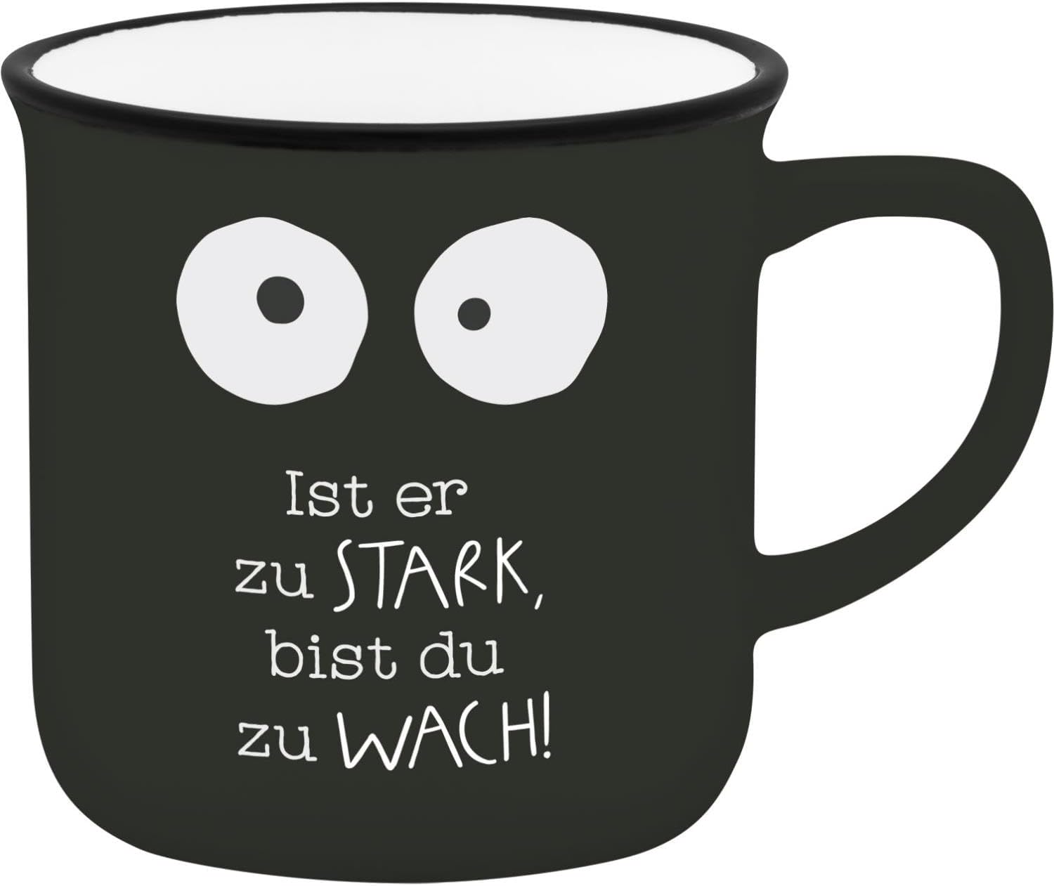 Gruss & CO Espresso Cup with Strong Motif, mini Cup Made of Porcelain, 10 cl, Cup with Gift Wrapper, Gift Friends, Birthday, 74746