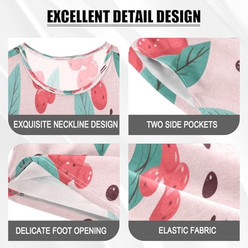 Red Fruit Kids Pjs Set Boys Girls Summer Short-Sleeve Sleepwear Pajamas 2PCS4