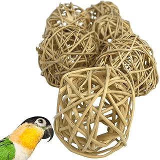 3354 Pk6 Natural Vine Ball 2 inch Foot Talon Bird Toy