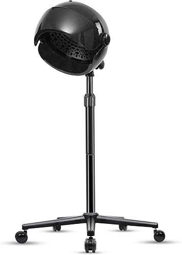 Takeashine Ionic - Secador de pelo con capucha, secador de pelo profesional de pie, con capucha sobre ruedas con ajuste de tiempo, controles