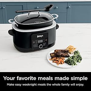 Ninja MC1010 Foodi PossibleCooker PLUS - Sous Vide & Proof 6-in-1 Multi-Cooker, with 8.5 Quarts, Slow Cooker, Dutch Oven & More, Glass Lid & Integrated Spoon, Nonstick, Oven Safe Pot to 500°F, Black Ninja MC1010 Foodi PossibleCooker PLUS Sous Vide Proof 6 in 1 Multi Cooker with 85 Quarts Slow Cooker Dutch Oven More Glass Lid Integrated Spoon Nonstick Oven Safe Pot to 500F Black