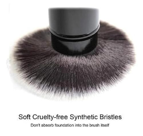 Miniatura 3 de KuaileBaby Cepillo de maquillaje retráctil Kabuki, cepillo portátil para polvo con cubierta para rubor, bronceador, polvo impecable