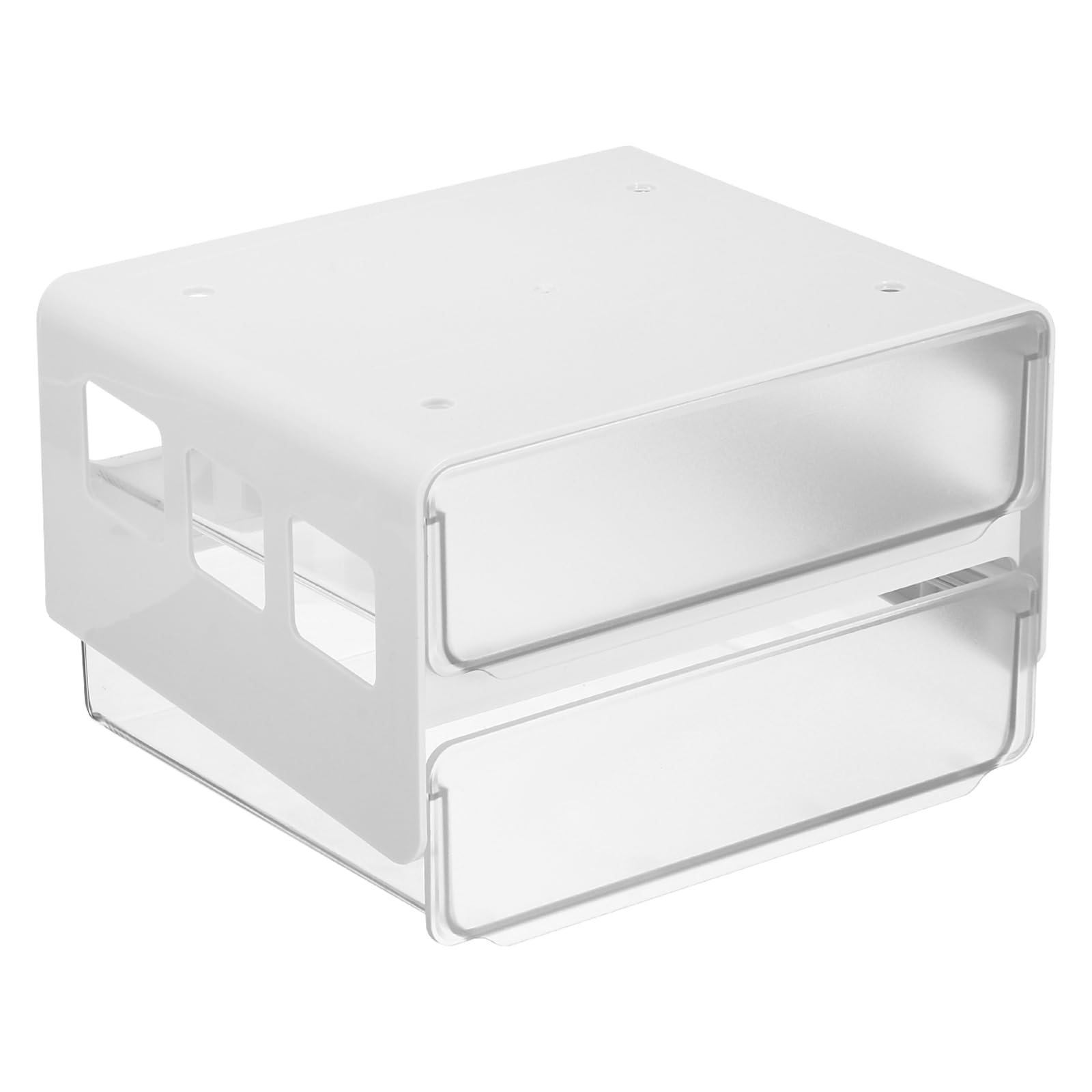 PATIKIL Bureau Tiroir Organiseur, 1 pcs Rangements Tiroirs Table Organisateurs occulte Étagère Bureau Suspendu Plateau Auto-Adhésif Fixation Organisation Maison, Blanc, 9.4" x 7.9"