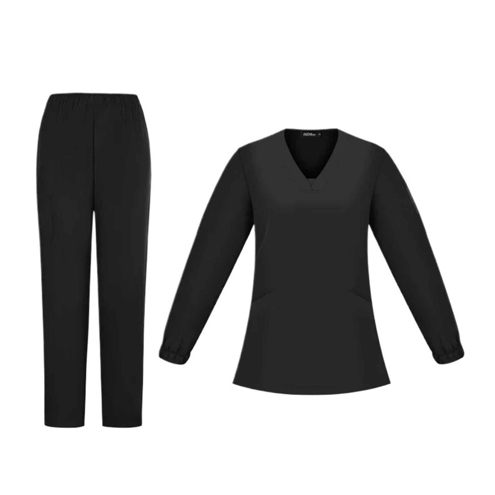 Uniforme Da Infermiera Camice da chirurgo, pantaloni, scollo a V, uniforme chirurgica, maniche lunghe, tuta, toelettatura animali, set di camice infermiera
