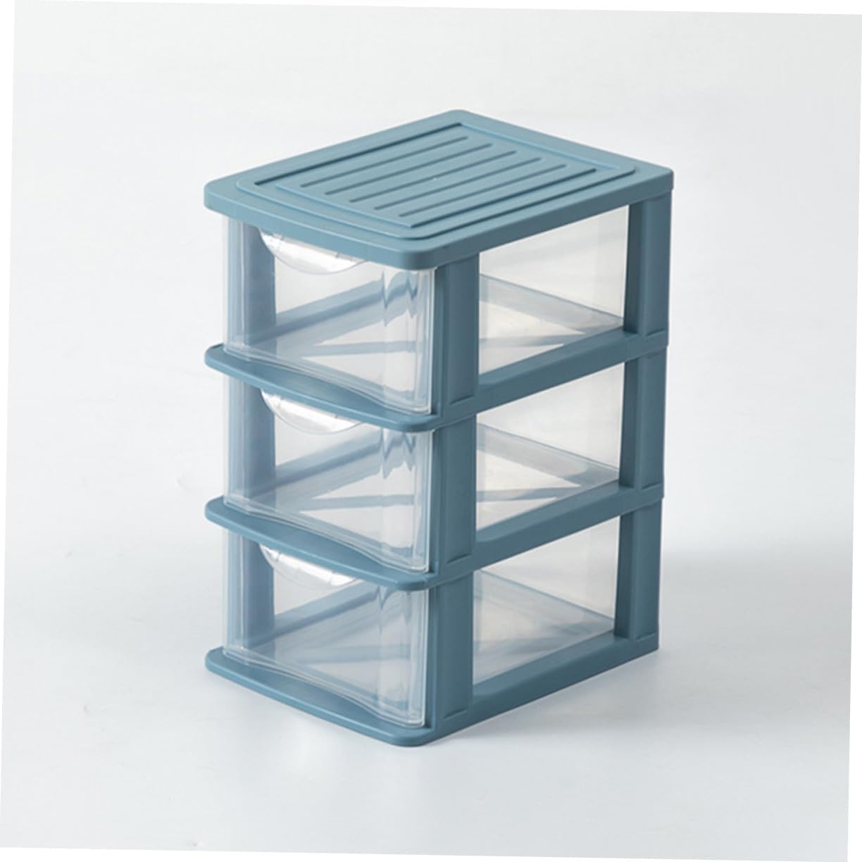 2pcs Multi-layer Desktop Drawer Organizer Boxes Transparent Dustproof Cosmetic Storage Cases with Large Capacity for Stationery and Sundries Blue Pink Elevated Design Stylish and