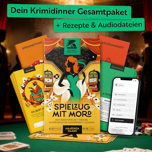 Gourmet Criminelle® Krimidinner für zuhause | 8 bis 10 Personen | Mysteriöser Mordfall für Deine Dinnerparty [Spielzug mit Mord] – Ansicht 5