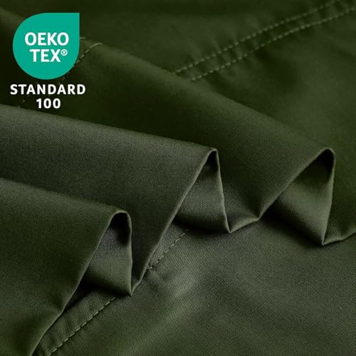Image of BEDELITE King Pillow Cases Set of 2, Rayon Derived from Bamboo, Olive Green