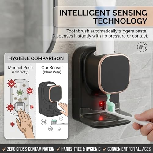 Distributeur de dentifrice intelligent enfants lavable compact - 4