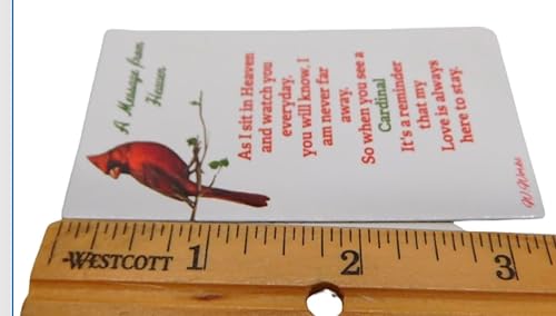 Miniatura 2 de Cardinal Memorial Card - Imán para nevera, poema a granel, mensaje del cielo, juego de 10