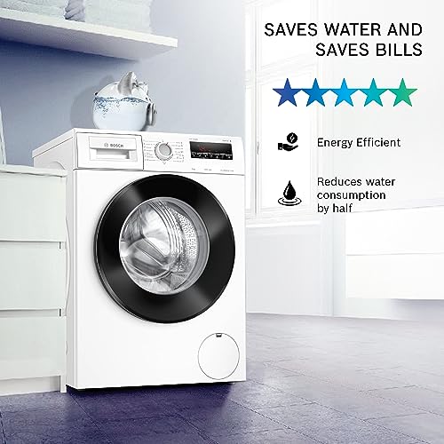 Image of Bosch 8 kg 5 Star Fully-Automatic Front Loading Washing Machine (WAJ24261IN, White, AI active water plus, In-Built Heater)