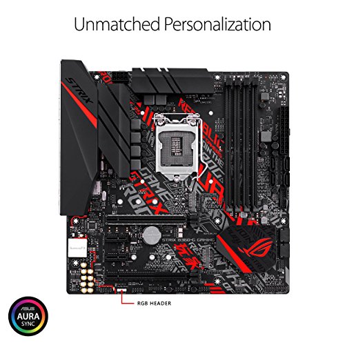 ASUS ROG Strix B360-G Gaming Scheda Madre Intel B365 mATX con Aura Sync RGB, Pannello I/O Integrato, Doppio M.2, HDMI, DVI, SATA 6 Gbps e USB 3.1 Gen 2