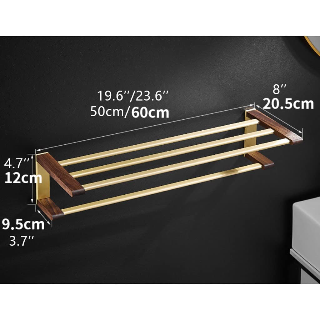 Bagno Portasciugamani Portasciugamani da bagno Portasciugamani Portasciugamani in legno di noce Portasciugamani doppio da bagno Portasciugamani da parete Portasciugamani in alluminio spaziale Portasci