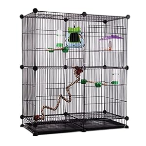 Ytghbiml Großer Metall Vogelkäfig mit Ebenen