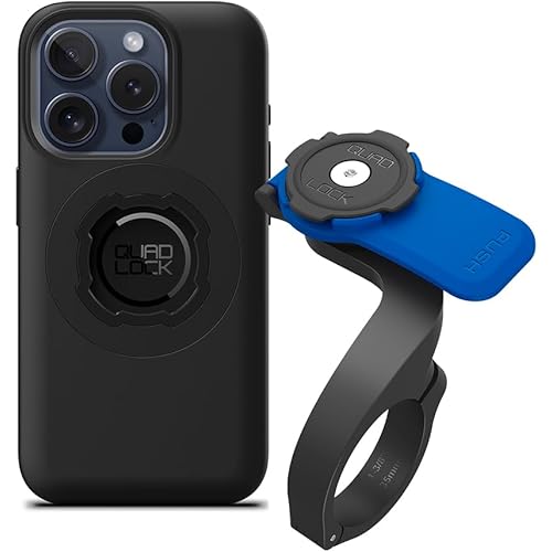 Quad Lock Out Front Handlebar Bike Phone Mount (V3) with MAG Phone Case for iPhone 15 Pro