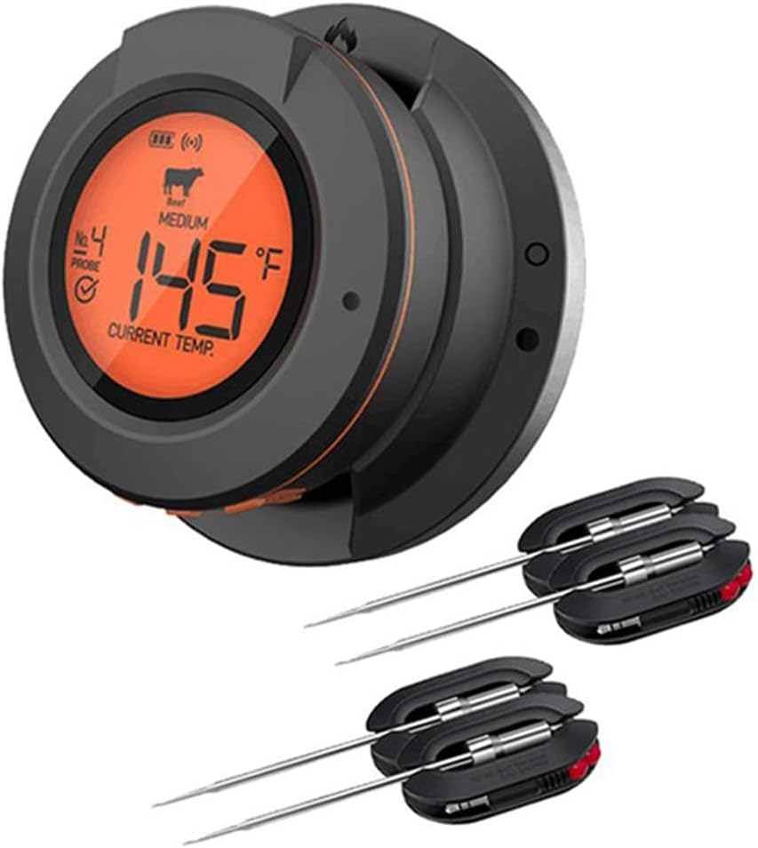 Wireless Digital Bluetooth Smart Barbecue/Oven Grill Meat Thermometer Wireless Grill Meat Thermometer for Meat Food Barbecue Charcoal Grill and Oven
