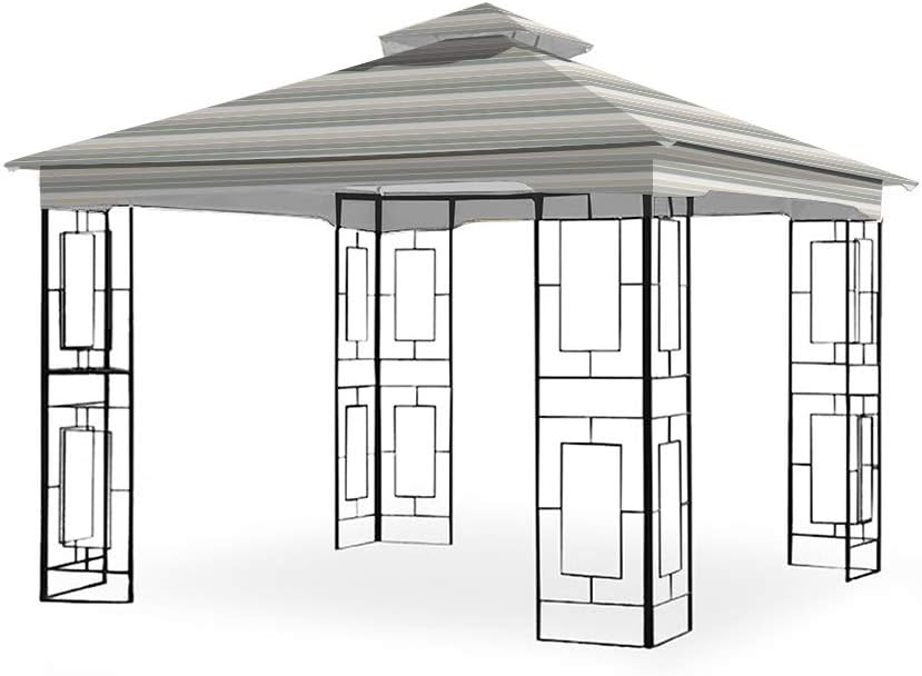Garden Winds Replacement Canopy for The Garden Treasures Geo Gazebo - Standard 350 - Stripe Stone