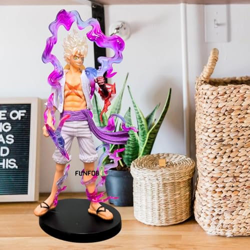 Image of Blue Aura Monkey D Luffy Gear 5 Action Figure Height -27cm Multicolour PVC Collectible | Luffy God Standing