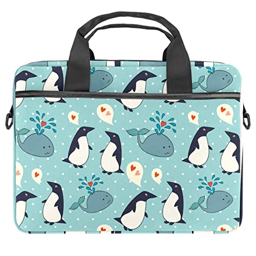 Sac ordinateur portable 13 à 14.5 pouces housse baleine bleu