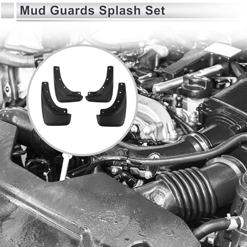 Image of X AUTOHAUX 1set Front and Rear Mud Flaps Splash Guards Mud Guards for Volvo S40 2008-2012 W /Mount Accessories