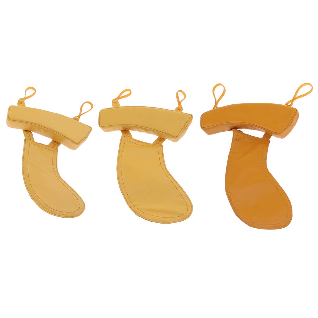 B Baosity Violine Schulterstütze Kinnstütze aus PU Leder für 1/8 1/16 1/2 1/4 3/4 4/4 Violine Geige Zubehör - Braun