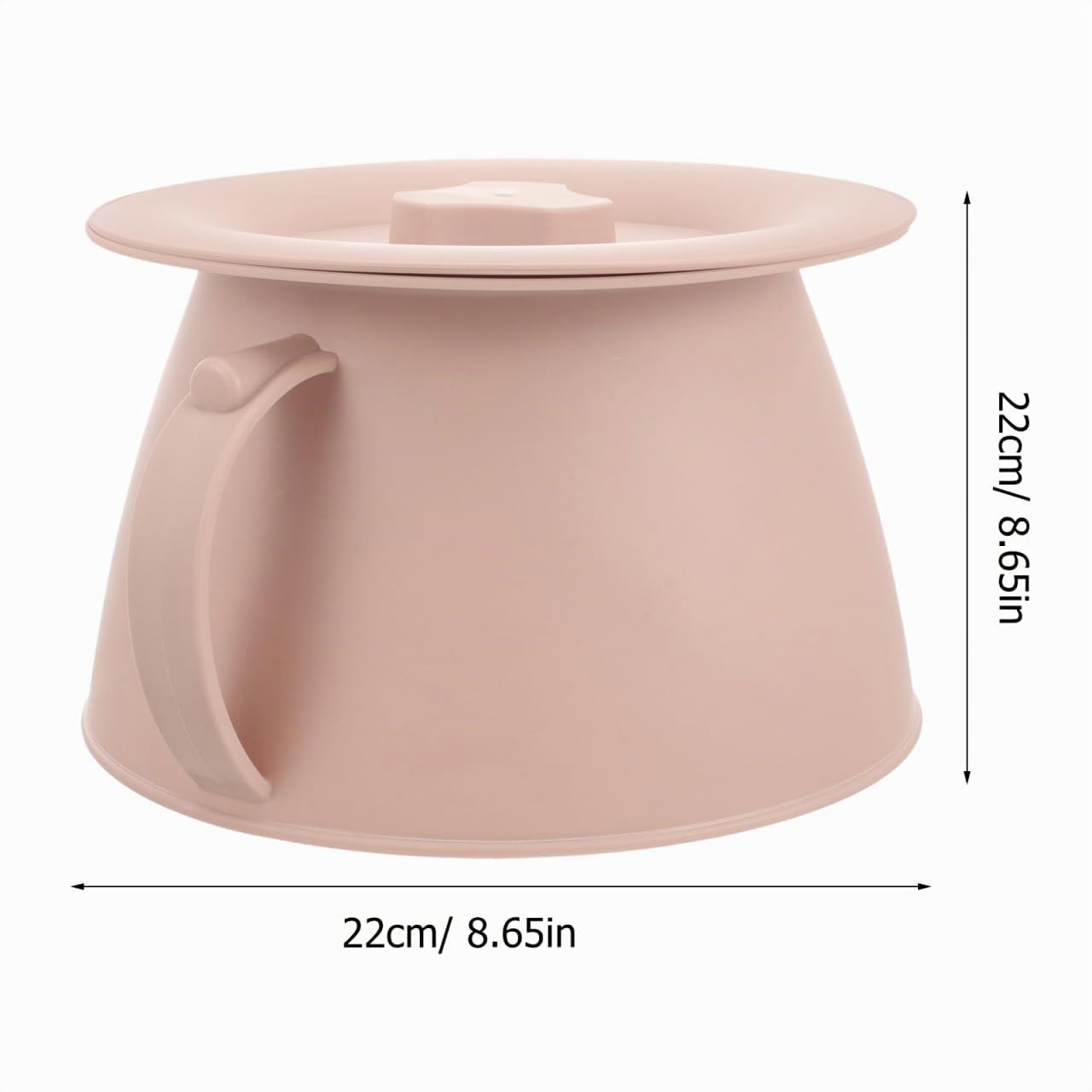 ABOOFAN Vasino Portatile Con Coperchio 8.66X8.66X5.31 Pollici Secchio Per Urina in Plastica Spessa Riutilizzabile Per Anziani Bambini E Uso Domestico Stabile E Facile Da Pulire