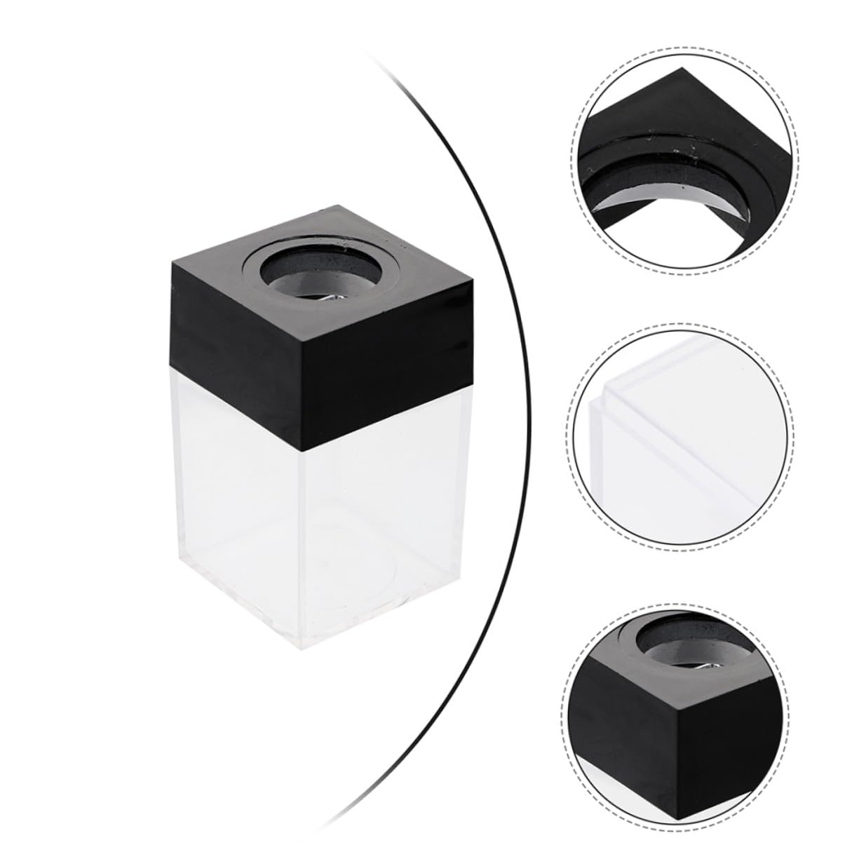 12 Pezzi Pz Dispenser Graffette Magnetico Quadrato in Plastica Compatto per Ufficio Scuola e Casa Organizer Scrivania Disordine con Accesso Rapido e Stabile