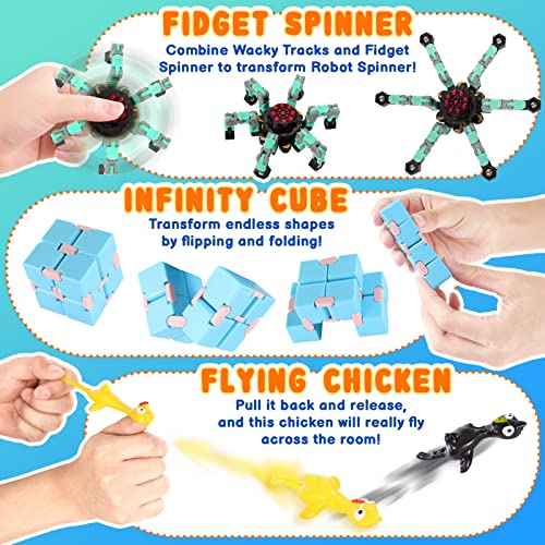 Fidget Toys 100 Pack,Big Pack Fidget Toys 100Pcs For Kids,Best Fidget Sensory Toys Bulk,Classroom Prizes,Treasure Box Toys,Pinata Stuffers,Party Favors,Goodie Bags Filler For Boys And Girls #TOP3