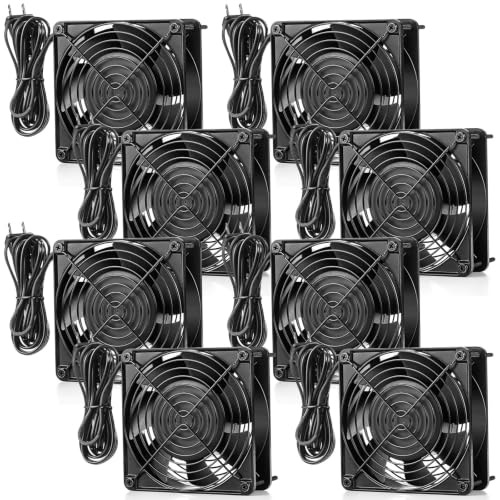 Glooglitter 8 Pack 120v Ac Cooling Muffin Fans, Exhaust Fans, 120mm*38mm