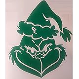 Santa Claus Grinch Christmas Green Vinyl Decal Sticker for Laptop, Notebook, Glass, Plastic or Metal