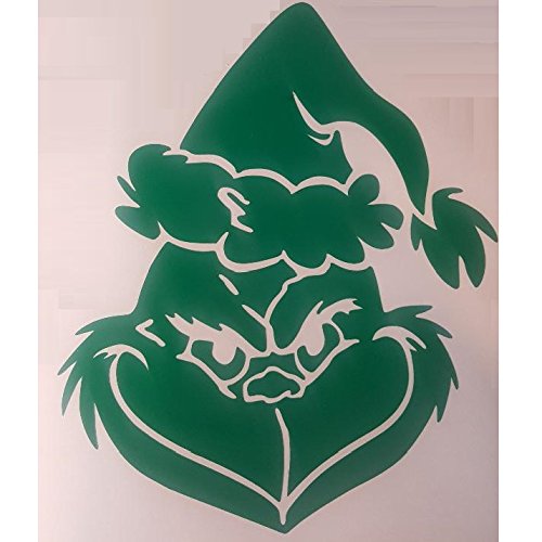 Santa Claus Grinch Christmas Green Vinyl Decal Sticker for Laptop, Notebook, Glass, Plastic or Metal