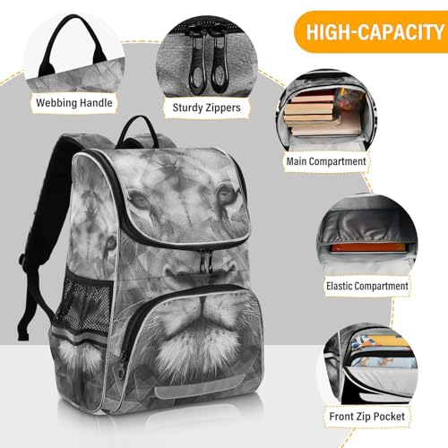 Mochila escolar de león cómoda para aliviar la carga de libros 4