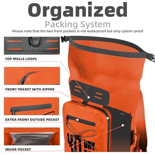 Image of MORXPLOR Dry Bag Waterproof,5L /10L /20L /30L /40L /55L Roll Top Dry Bag Backpack with WaterProof Phone Case for Swim,Kayak