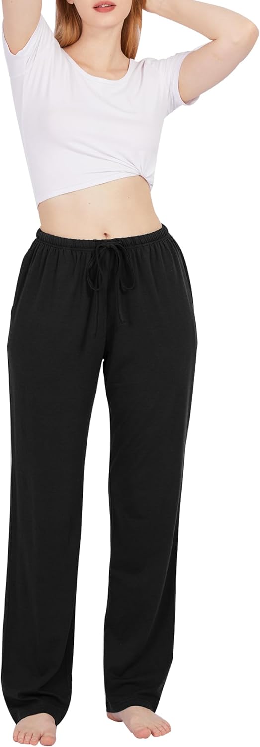 BAMBOO COOL Women Pajama Pants Comfy Lounge Sleep Bottoms, Casual Pj Pants with Pockets and Stretch Drawstring - Image 3
