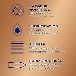 Durex Nude - 20 preservativi da uomo, ultra sottili, taglia standard