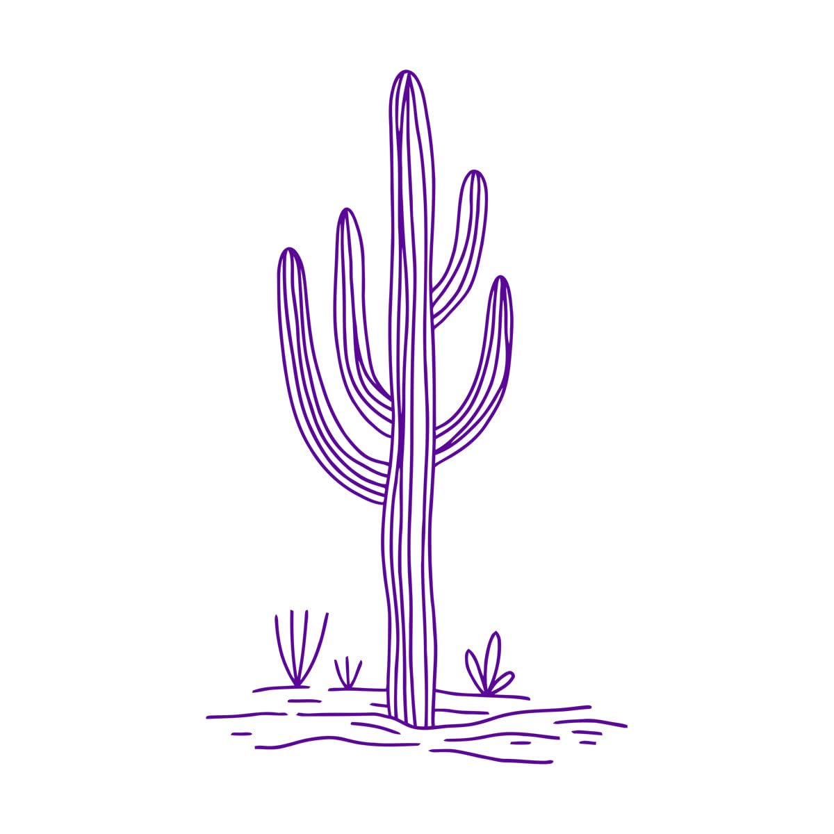 Cactus wall Decal Desert Wall Vinyl Sticker Cactus Desert Wall Sticker Floral Leaves Decal for Home Room Decor Wallpaper Large - 56x91cm