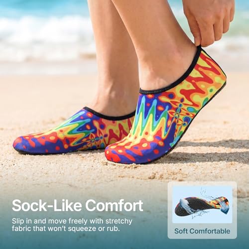 Image of Water Shoes for Women Men Quick-Dry Aqua Socks Swim Beach Outfits Barefoot | Yoga Exercise Wear Sport Accessories Pool Camping Must Haves River Hiking Youth Adult