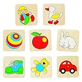 Das Memospiel besteht aus Spielsteinen mit Bildern