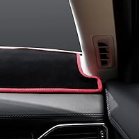 Vista 6 de Beerte Cubierta negra para salpicadero de automóvil para Mazda CX-5 2026 2025-2017 de franela para consola central, protector solar (sin HUD)