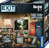 KOSMOS 685737 EXIT® Das Puzzle Die DREI ??? Toteninsel, 500 Teile Escape Game Puzzle mit exklusiver Die DREI Fragezeichen Geschichte