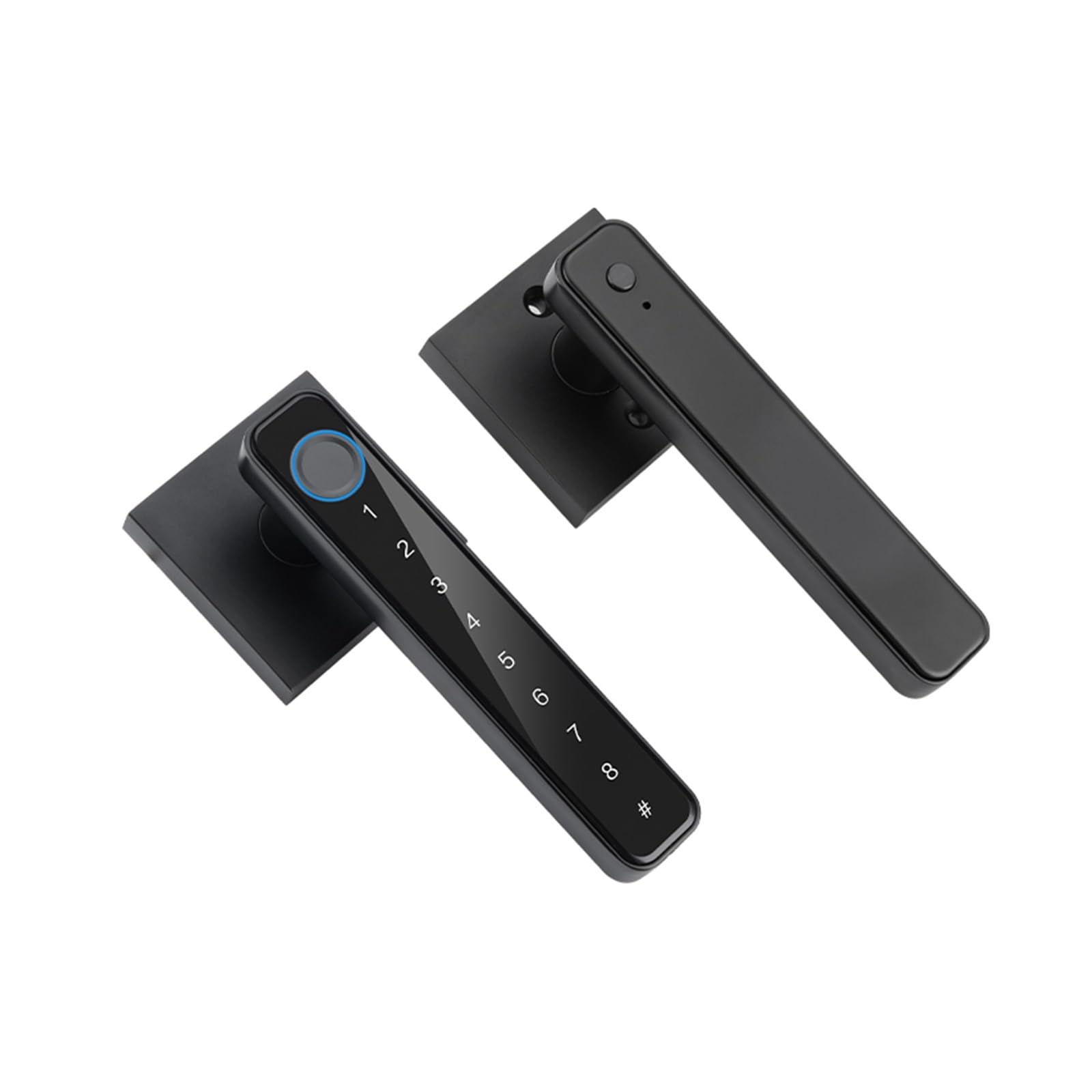 Poignée de porte intelligente premium serrure électronique élégante design noir haut de gamme