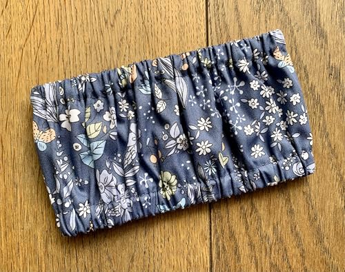 Grime Guard Flowers on Blue Cotton for Cross Stitch Embroidery Hoop Frames Round Cover (Hoop 6 inch)4