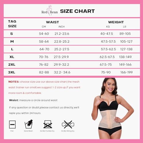 Redbean Waist Trainer For Women Tummy Control Body Shaper Breathable Cross Mesh Corset Waist Cincher Shapewear Girdle thumb #6