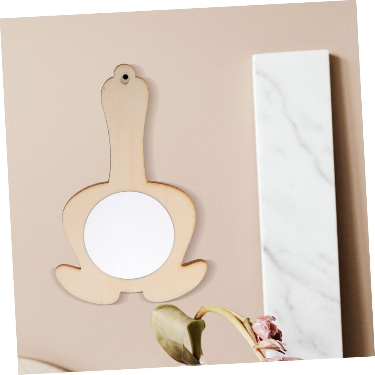 BESPORTBLE 6pcs Kids Mirror Toys Handheld Unfinished Mirrors in Wood Enhance Imagination Creativity