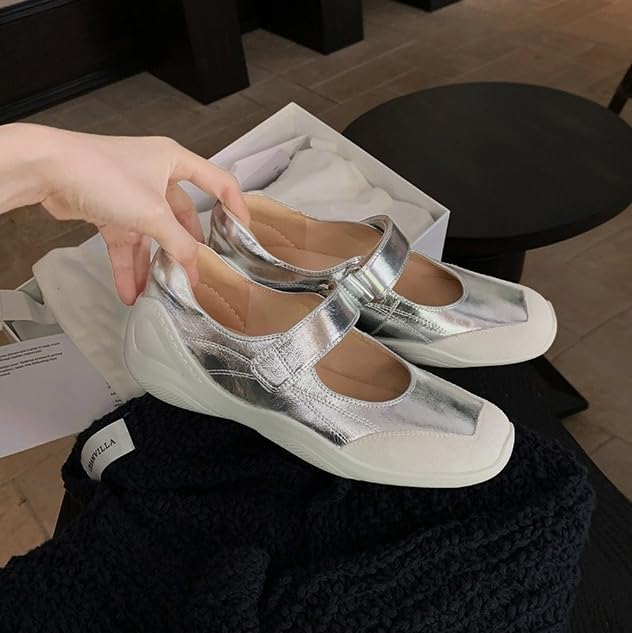 Women's Comfort Mary Jane Flats Fashion Casual Dress Shoes Cute Closed Toe Slip On Lightweight Breathable Walking Shoes2